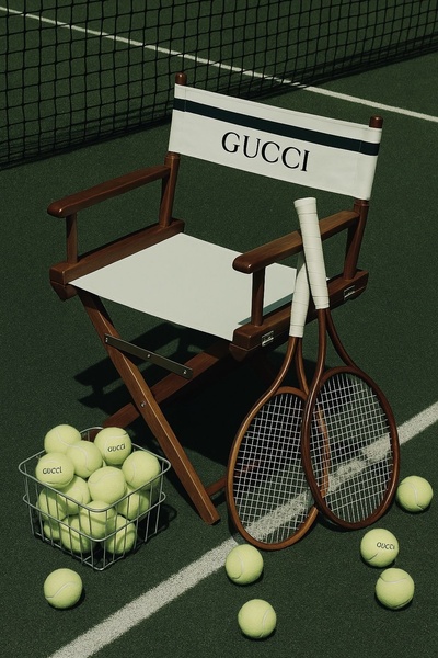 tennis racket, tennis balls, tennis equipment, sports gear, tennis set, brand awareness, lifestyle, outdoor, luxurious, calm, green, brown, neutral